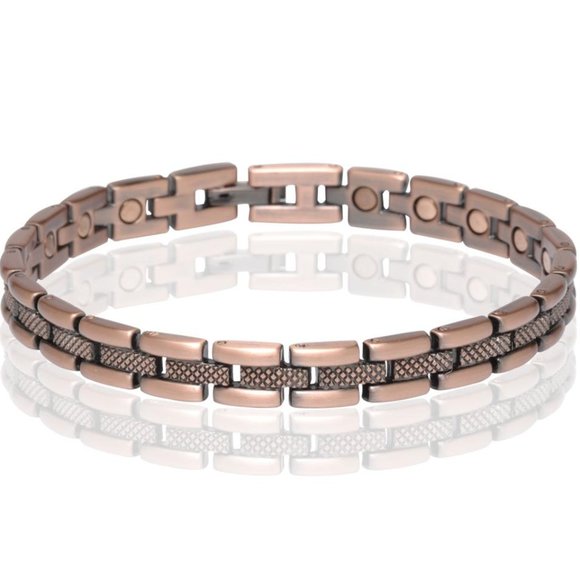 Jewelry - Antique Copper Magnetic Link Bracelet - Arthritis Pain Relieve Energy Bracelet